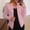 Hot Pink, variant on Womens Suit Jacket Open Front Long Sleeve Notch Lape Work Jacket Business Cardigan Jackets with Pockets Dressy Casual Lightweight Suit Work Office Classic Jacket Gray XL