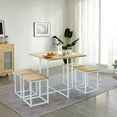 thumbnail image 3 of Gymax 5 Piece Dining Table And Chairs Set Metal Legs Compact Space Bar Pub Kitchen, 3 of 8