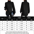 thumbnail image 2 of Suéter Suéter femenino Suéter Tops Suéter de punto de cuello alto suelto Cómodo traje de calle Cgtredaw Xl Negro para Mujer, 2 of 7