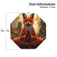 thumbnail image 2 of Fuzoiu Maple Leaf Meditating Fox Print Leather Coasters Set,Drink Coasters Set of 4,for Tabletop Protection, Durable PVC Coasters,Home Décor and Housewarming Gift-Octagon, 2 of 6
