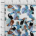 thumbnail image 2 of oneOone Polyester Spandex Blue Fabric Floral Flower With Birds Sewing Craft Projects Fabric Prints By Yard 56 Inch Wide, 2 of 5
