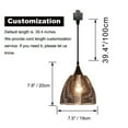 thumbnail image 6 of Kiven 3-Light H-Type track lighting pendants,Modern h track pendant lights,Decorative Track Lighting Fixture for Kitchen Island Hallway,Brown Aluminum Lampshade, 6 of 7