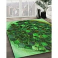 thumbnail image 3 of Ahgly Tapis d'Intérieur Lavable en Machine Carré Vert Forêt Foncé, 8 Pieds Carré, 3 of 7