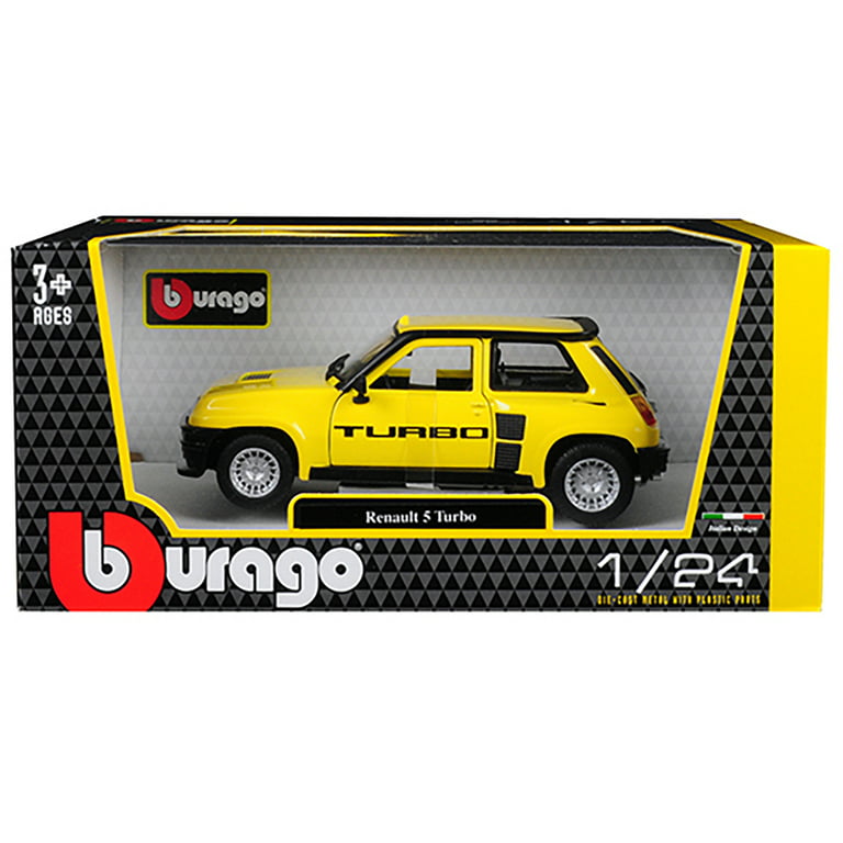 landinwaarts Geestig Trekker Renault 5 Turbo Yellow with Black Accents 1/24 Diecast Model Car by Bburago  - Walmart.com
