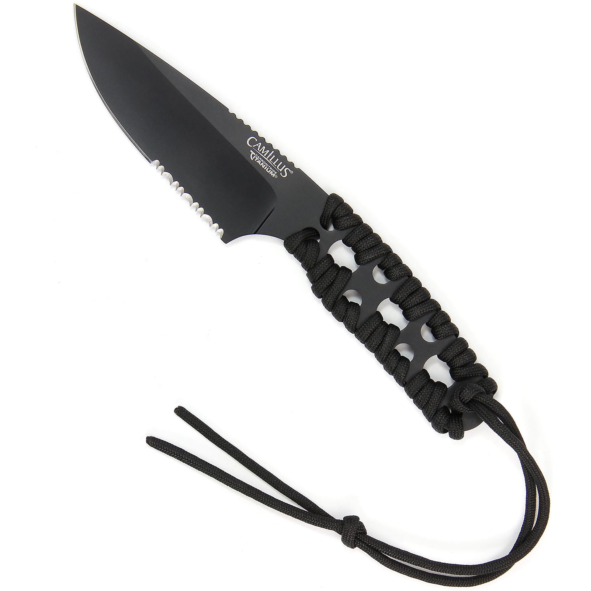 Camillus Phenom, Titanium Fixed Blade Paracord Knife with Sheath