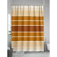 thumbnail image 5 of Fsddascl Burnt Orange Ombre Stripe Shower Curtain Set - Extra Long 72" x 96" Bathtub Curtain with 12 Hooks, Farmhouse Striped Gradient Waterproof Fabric Stall Shower Curtains for Bathroom/Bathtub, 5 of 6