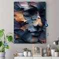 thumbnail image 4 of Textured Face Oil Painting Canvas Print, Wall Decor for Living Room Bedroom Office Hotel Lobby Gallery, 4 of 8