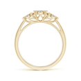 thumbnail image 2 of ANGARA Natural Composite Diamond Three Stone Ring in 14K Yellow Gold for Women (Size-3mm| Color-K| Clarity-I3) | April Birthstone, Anniversary, Jewelry Gift for Women | Natural Diamond Ring, 2 of 8