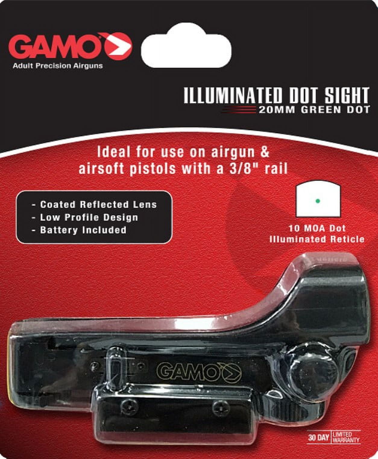 Gamo 1x Magnification Green Dot Rifle Sight