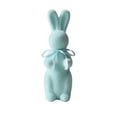 thumbnail image 3 of Kugisaki Easter Decorations Flocked Bunnies Figurine with Bow tie 7.9" Flocking Rabbit Tabletop Ornament for Easter Table Centerpieces Spring Home Office Decor, Party Supplies, 3 of 7