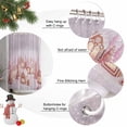 thumbnail image 6 of Pink Christmas Shower Curtain, Xmas Farmhouse Snowflake Tree Waterproof Fabric Shower Curtains with 12 Hooks, Bathroom Curtain Set for Bathroom Accessories Decor, 60 x 72 Inches, 6 of 9