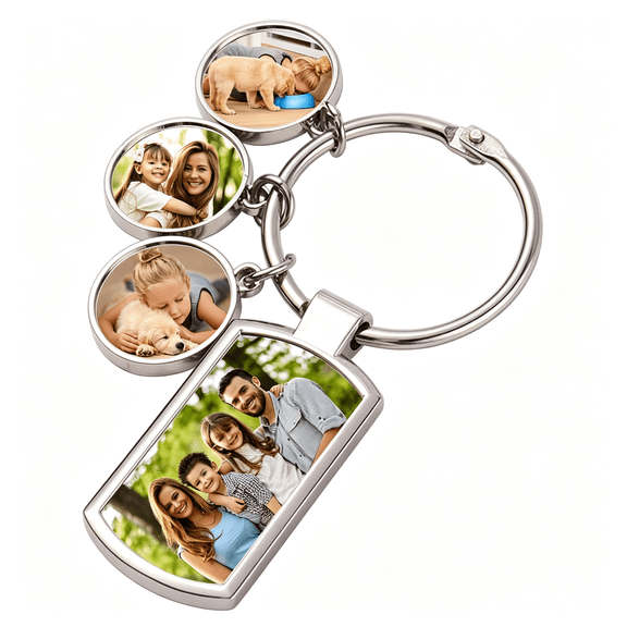 ACDANC Custom Keychain with Picture - Personalized Photo Keychain, Llaveros Personalizados Memorial Gift for Couples, Picture Keychain