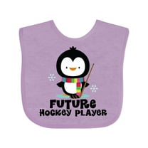 Inktastic Future Hockey Player Penguin Boys or Girls Baby Bib