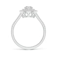 thumbnail image 2 of ANGARA Natural 0.47 Ct. Diamond Halo Engagement Ring in 14K White Gold for Women (Ring Size: 3.5), 2 of 9