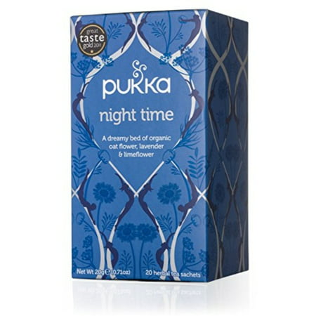 Pukka Herbal Teas Night Time Organic Oat Flower Lavender and Limeflower Tea - 20 (Best Sleepy Time Tea)