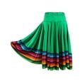 Loodgao Womens Long Full Circle Folklorico Dance Skirts Spanish Bull