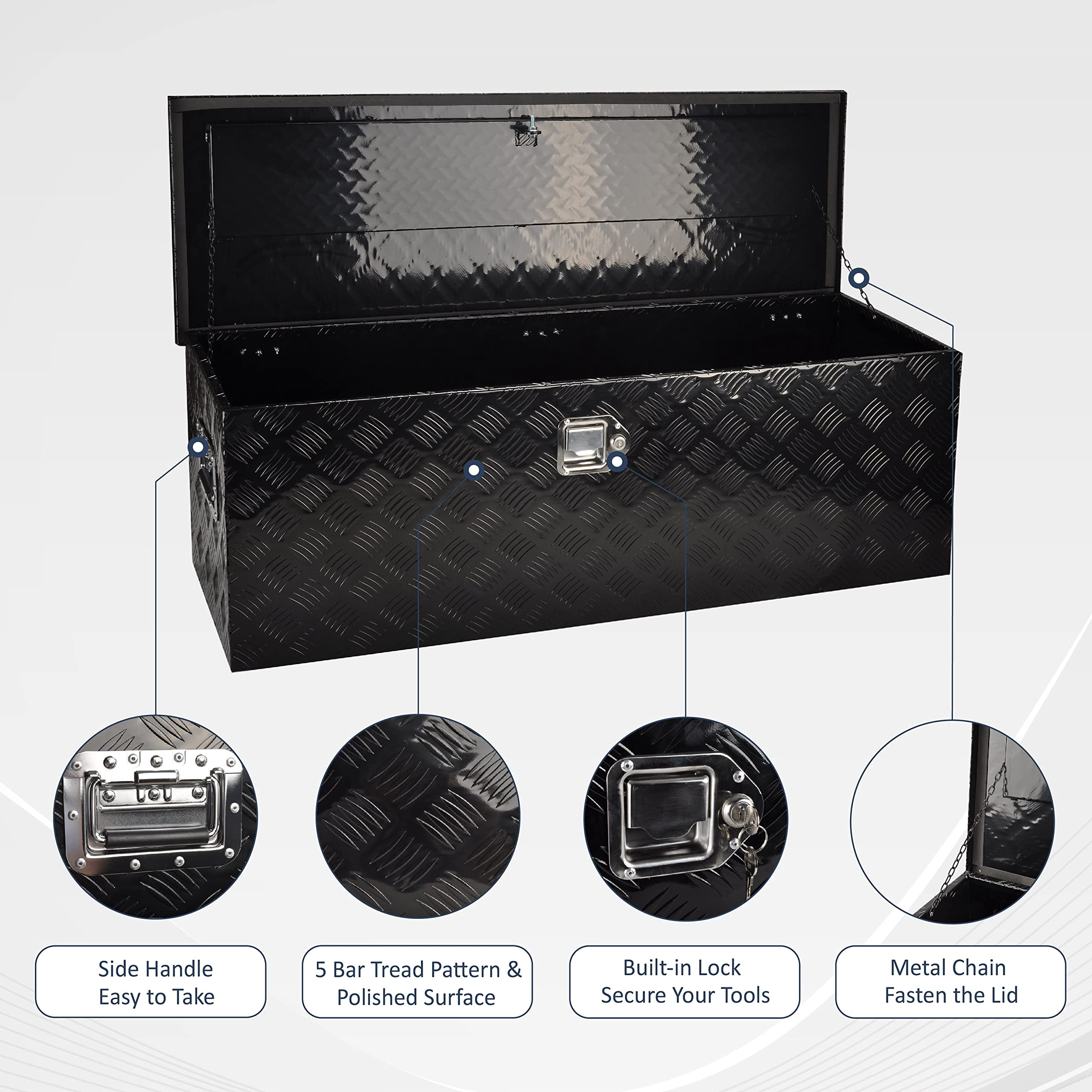 BATONECO PERFORMANCE Tool Boxes and Organizers, Aluminum Black, 44 x 15 x 15 Inches, 24.2 lbs