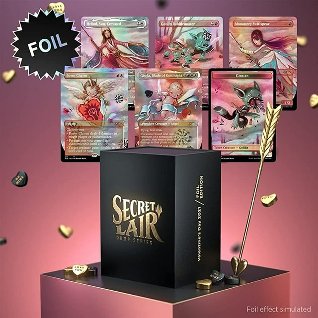 Magic TCG The Gathering Secret Lair Feuille Premium : MTG Smitten Superdrop 2021 Saint-Valentin