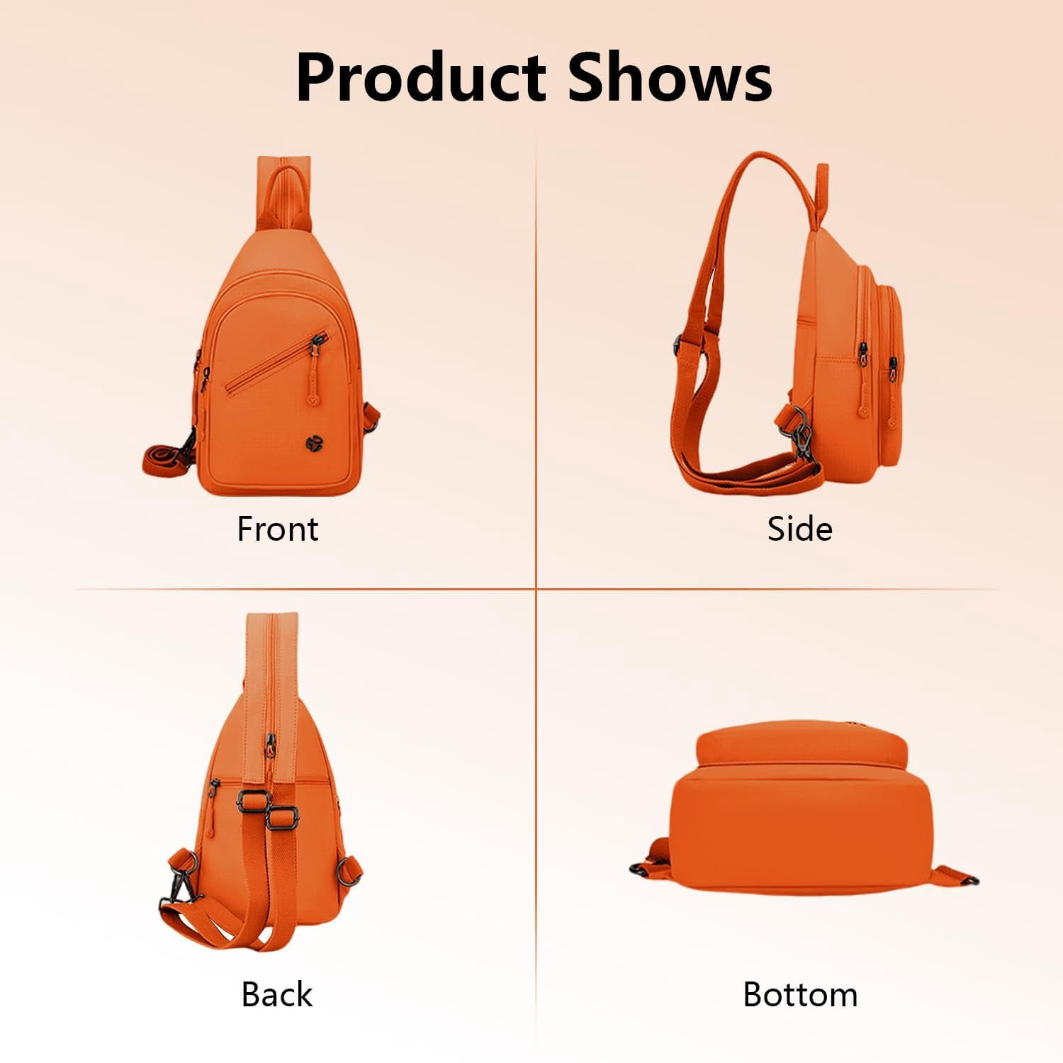 Crossbody Bag for Women, Multi-Pocket Waterproof Shoulder Carry Bag, Sling Bag Backpack for Travel/Outdoor/Hiking/Daily Use