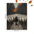 thumbnail image 3 of QISVANSET Black Sheep Herd Canvas Wall Art 15.75x11.81 Inches, 3 of 5
