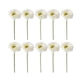 thumbnail image 1 of 10 Pieces Artificial Flower Gerbera Fake Plants Simulation Looking No Odor for Christmas Garden Office Wedding White, 1 of 10