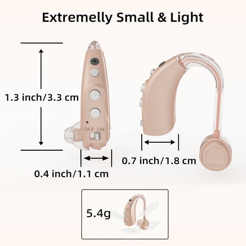 Delmicure Hearing Aids for Seniors, 16-Channel Digital Hearing Aid, Rechargeable, 4-Mode, VHP-1710, 1 Pair