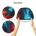 thumbnail image 5 of Rateoe Red And Blue Fire Pattern Silk Satin Hair Bonnet for Sleeping, Adjustable Sleep Cap Turban for Women , Curly Straight Hair Long Large Braid, 5 of 6