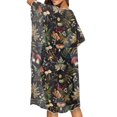 thumbnail image 4 of Xoenoiee Mushroom Daisy Flower Leaves Print Women's Swimsuit Cover Up 2026 Summer Lightweight Cardigan Short Sleeve Boho Kimono Oversized Open Front Sweater Tops, 4 of 7