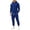 Dark Blue, variant on Mens Matching Plain Sweatsuits Gym Tracksuit Sets Long Sleeve Athletic Hooded Sweatshirt & Jogger Pants Workout Solid Matching Sweatsuit Set Navy XL