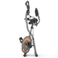 Leikefitness Indoor Exercise Bike, Folding Stationary with LCD Monitor