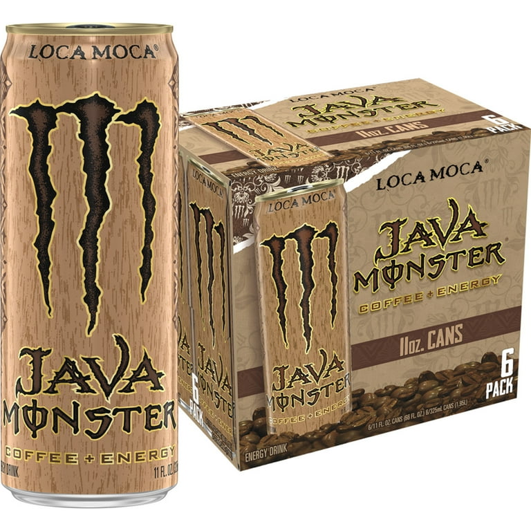 Monster Java Loca Moca Coffee Energy Drink, Mocha Blend Brew, 6