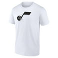 thumbnail image 2 of Men's White Utah Jazz Solid Primary Logo T-Shirt, 2 of 3