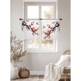 thumbnail image 4 of Red Spring Floral Sheer Curtains 54 Inches Length 2 Panels Set, Window Sheer Curtains for Living Room/Bedroom, Birds Branches Watercolor Flowers Light Filtering Rod Pocket Curtain 52''x54''x2, 4 of 8