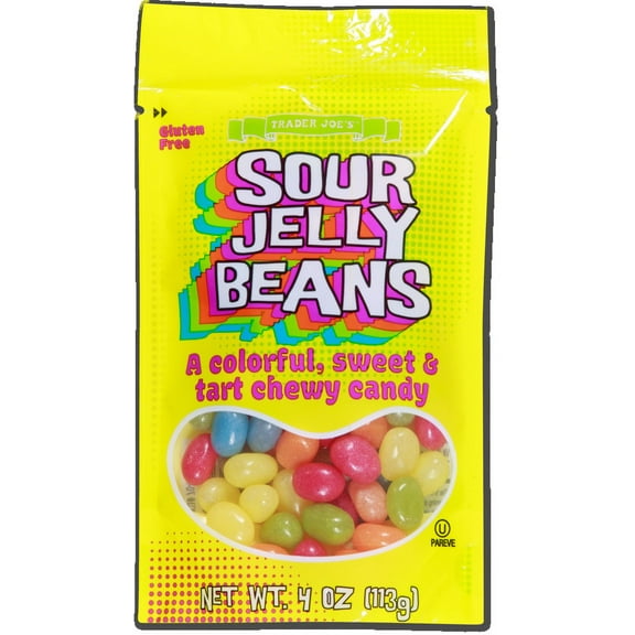 Pack of 3 - TJs Sour Jelly Beans 4 Oz