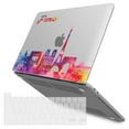 thumbnail image 1 of IBENZER Compatible with 2023 2022 MacBook Pro 13 Inch Case 2021-2016 M2/M1 A2338 A2289 A2251 A2159 A1989 A1706 A1708, HardShell Case & Keyboard Cover & Screen Film, Paris, T13PAR+2, 1 of 8