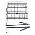 thumbnail image 5 of SINGES Over the Door Basket Organizer 3-Tier Hanging Storage Basket with Hooks 3-Basket Freestanding Holder with Hangers Mesh Basket Hanging Shelves Storage Rack for Kitchen Bathroom Pantry, 5 of 5
