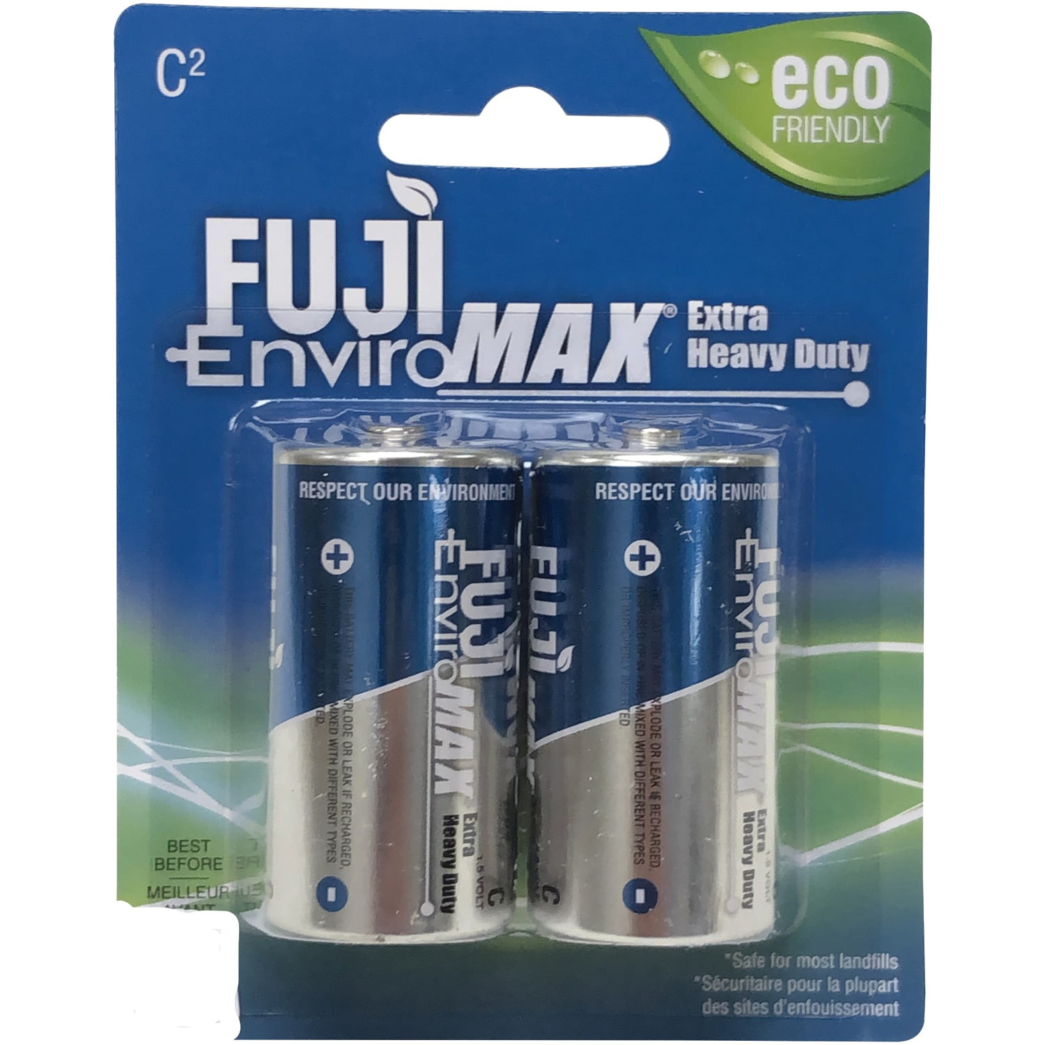 Fuji Batteries 3200BP2 EnviroMax C Extra HeavyDuty Batteries, 2 pk