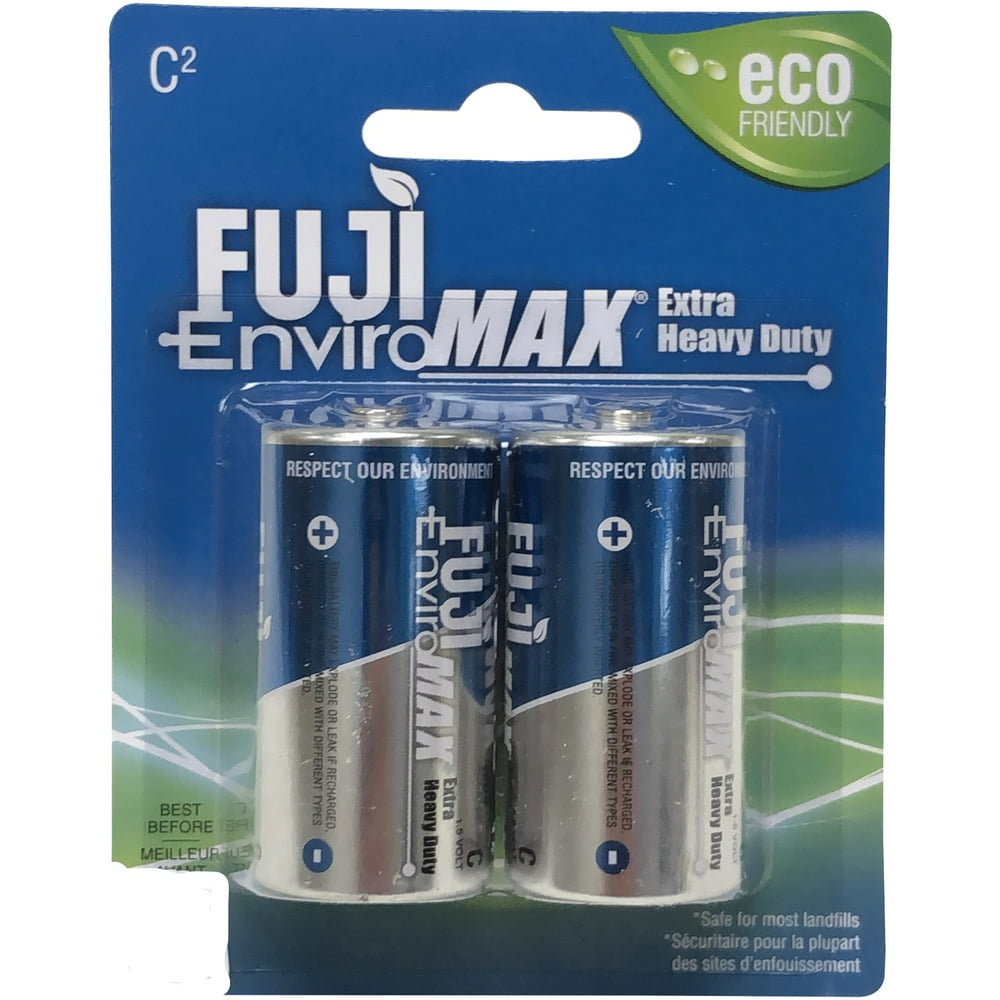 Fuji Batteries 3200BP2 EnviroMax C Extra HeavyDuty Batteries, 2 pk