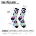 thumbnail image 2 of Honeii Donuts Print Adult Socks,Crew Socks,Casual Calf Socks,Daily Wear Socks for Men & Women, Perfect for Sports, Casual and Everyday Use, 2 of 6