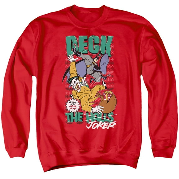 Batman The Animated Series Christmas Deck The Halls Unisex Adult Crewneck Sweatshirt
