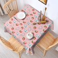 thumbnail image 2 of Pink Cow Milk Strawberry Pattern Square Tablecloth,Waterproof Square Table Cover,Wipeable Spillproof Washable Table Cover for Home Kitchen Party Decor 52"x52"(132x132cm), 2 of 6