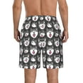thumbnail image 3 of KLL HUSKY Face Men's Casual Summer Beach Shorts Hawaiian Shorts with Pockets-3X-Large, 3 of 5