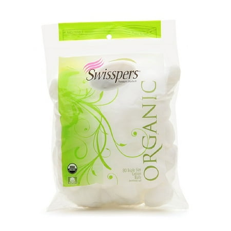 Trim Organic Cotton - Organic Essentials Triple Size Cotton Balls - 80 Ea, 3 Pack