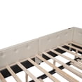thumbnail image 4 of Euroco Full Size Upholstered Platform Bed with Trundle for Kids Teens, Beige, 4 of 9