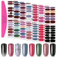 thumbnail image 1 of SILPECWEE 14 hojas de tiras de esmalte de uñas de color sólido para mujeres, pegatinas adhesivas para uñas, tiras de uñas reales, puntas de uñas con 1 lima de uñas, 1 of 5