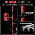 thumbnail image 3 of MITONOS Multi-Functional Squat Rack with LAT Pulldown System Exercise Power Cages with Barbell, Metal Red, 3 of 8