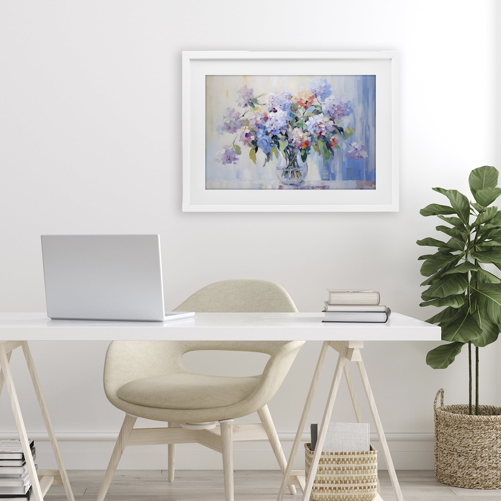Stupell Industries In Full Bloom Bouquet White Framed Print Under Glass, design by Creative Studio