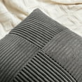 thumbnail image 5 of Fancy Homi 2 Packs Dark Gray Decorative Throw Pillow Covers 20x20 inch for Living Room Couch Bed Sofa, Farmhouse Boho Home Decor, Soft Corss Corduroy Patchwork Accent Square Cushion Case 50x50 cm, 5 of 10