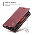 thumbnail image 5 of CaseMe Leather for iPhone 17 Pro Max Case, Flip Wallet Leather Case with Card Holder Magnetic Closure Shockproof Kickstand Protective Phone Cases Cover for iPhone 17 Pro Max,Wine Red, 5 of 12