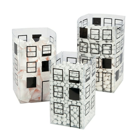 City Scape Candy Buckets (6Pc) - Party Supplies - 6 Pieces